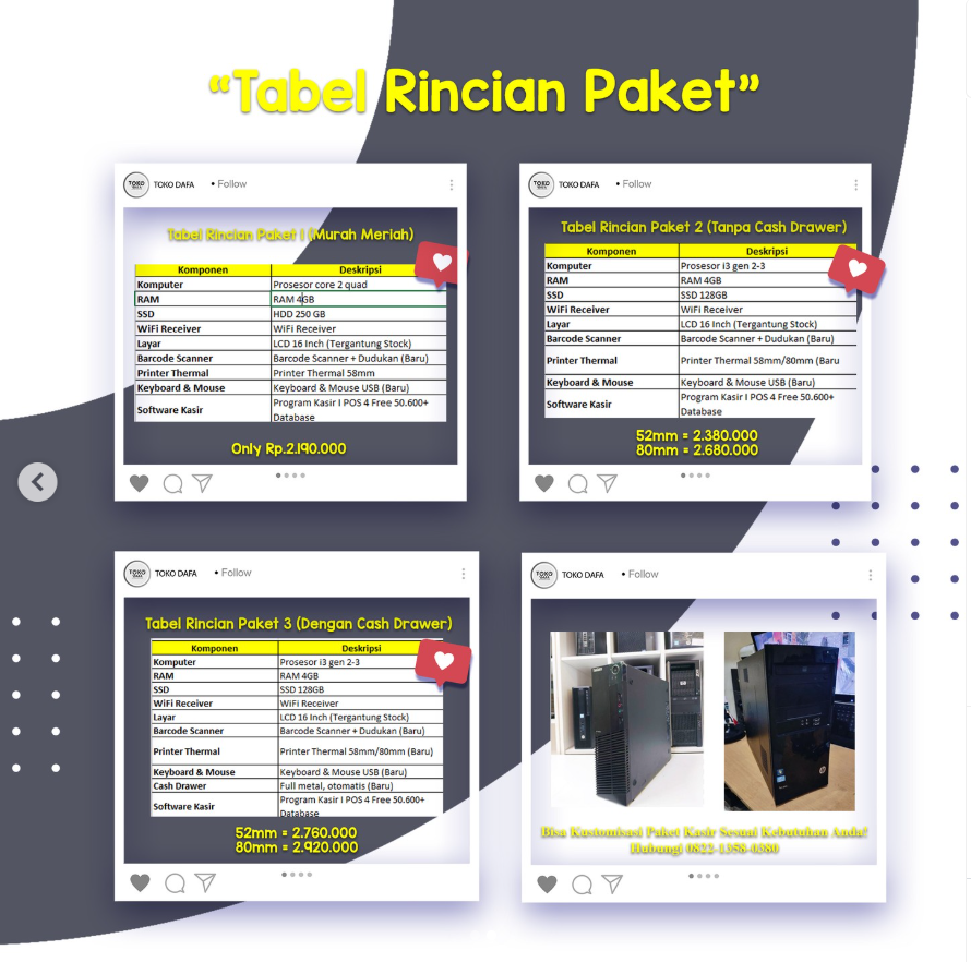 Spesifikasi Mesin Kasir